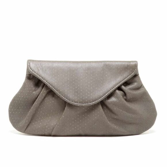 NWOT Lauren Merkin Lottie Pin Dot Leather Clutch - Picture 1 of 4